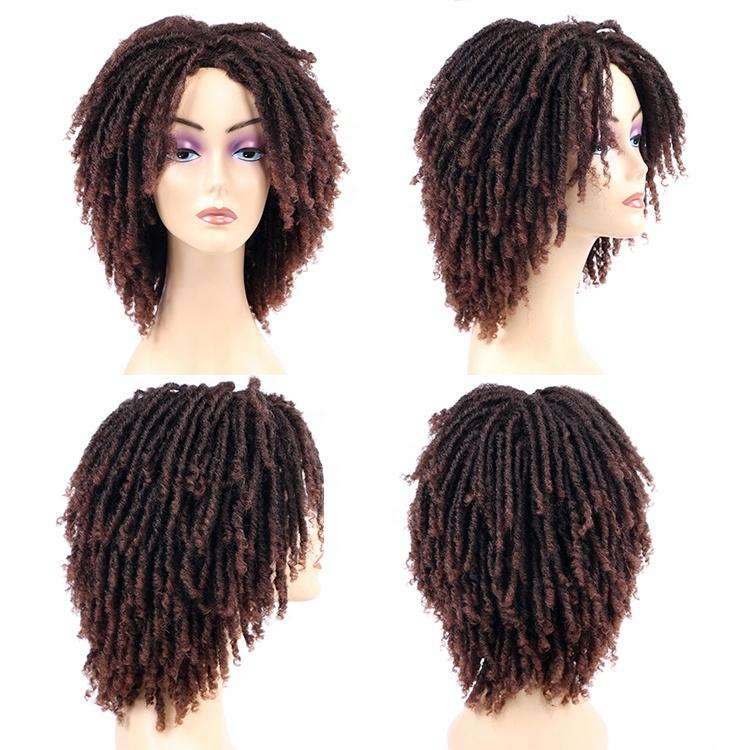 Braided Twist Faux Locs Wig – Heat-Resistant Synthetic Hair
