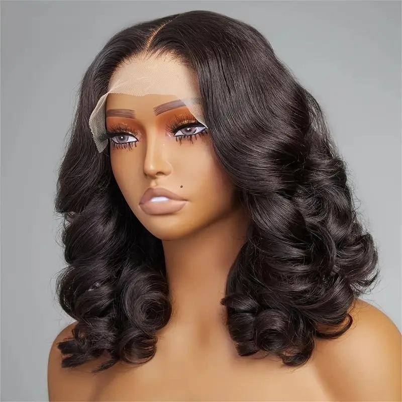 Herfa Front Lace Wavy Wig Heat-Resistant Fluffy