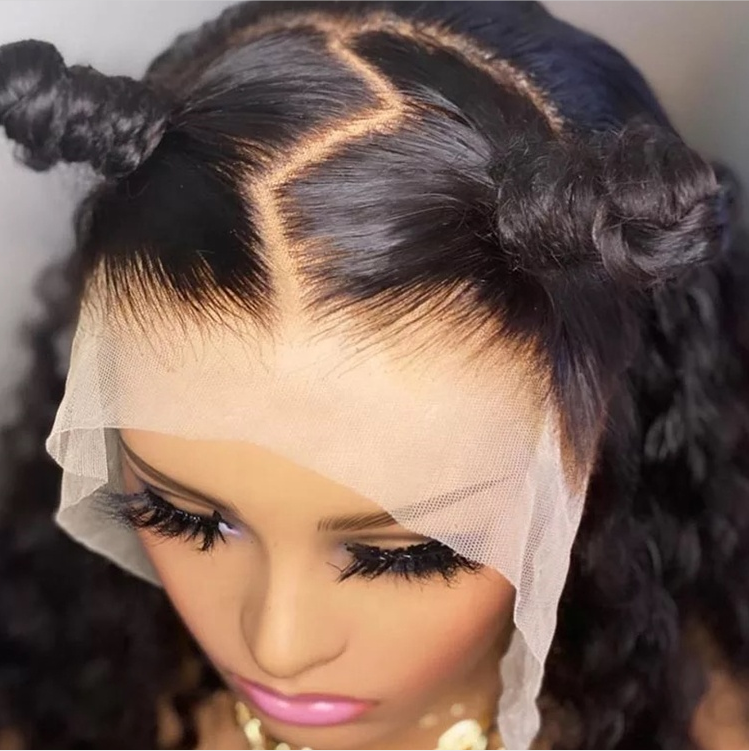 Swiss Lace Front Wig - 100% Brazilian Virgin Human Hair, Natural Black